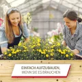 Schroth Home Hochbeet 120x80x20cm rechteckig 3 Stück - optional mit Rankhilfe- Palettenrahmen aus Holz - Hochbeet für Garten - faltbar - steckbar & stapelbar - Thumbnail 6