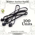 DOJA Industrial | EXPANDERSCHLINGEN FUR Pflanzen 12cm | Pack 100 | Pflanzenclips fur Tomaten Rankhilfe Bambus Stangen | Klammern Tomaten | Planen Spanner fur Banner | Spanngummi Haken Camping - Thumbnail 4