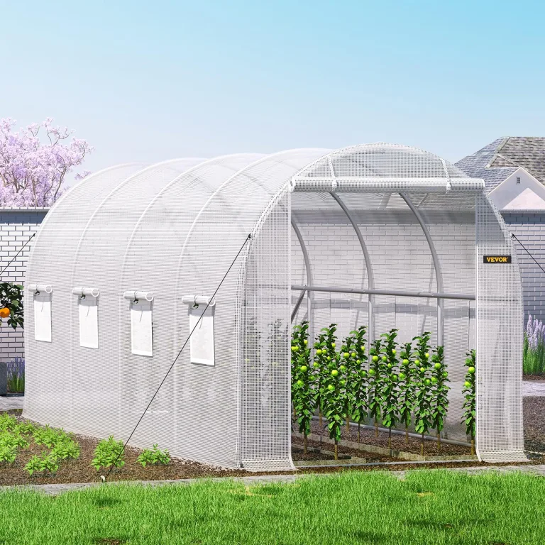 VEVOR Gewächshaus 4,6x2,1x2,1m Frühbeet Foliengewächshaus Verzinkter Stahlrahmen und PE Abdeckung Treibhaus Wasserdicht und UV-beständig Tomatengewächshaus Ideal für Anbau von Gemüse Blumen – Bild 8
