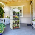 EAGLE PEAK Mini-Gewächshaus mit 4 Ebenen, tragbares Gewächshaus mit Regalen und wetterbeständiger PE-Abdeckung, kleines Gewächshaus für Setzlinge & Gartengeschenke, 68,6 x 48,3 x 162,6 cm, transparent - Thumbnail 5
