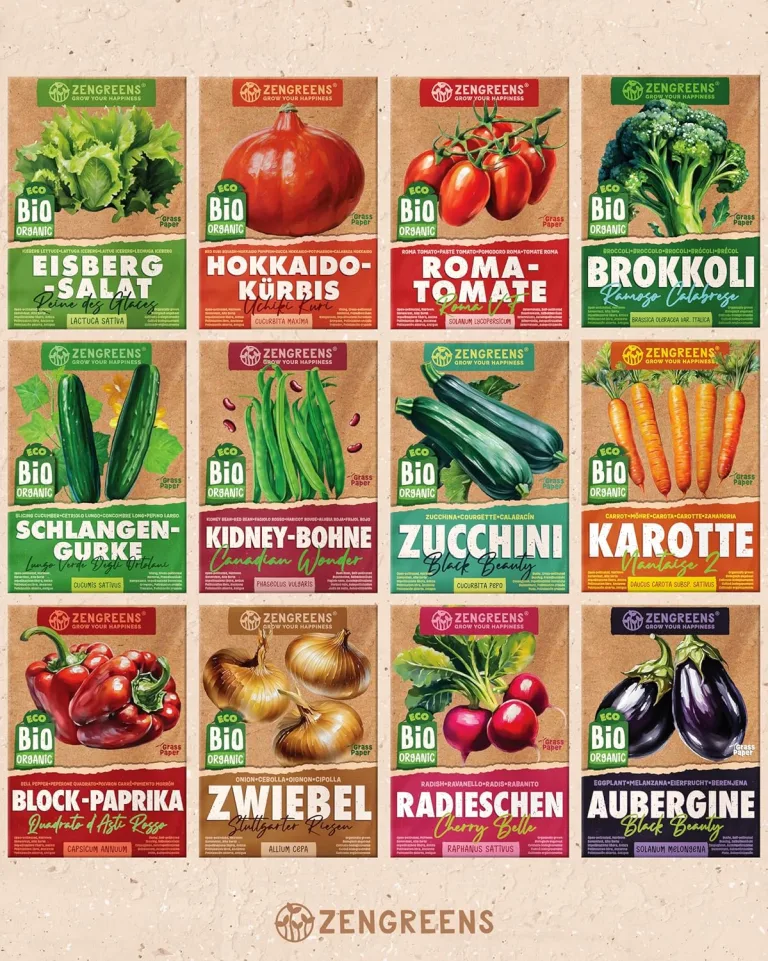 Bio Gemüsesamen Set - 12 Gemüse Samen für den einfachen Anbau im Garten, Balkon oder Hochbeet - ökologisches Saatgut - Pflanzensamen - Gemüsesamenset – Bild 7