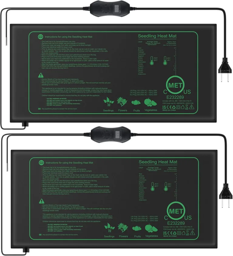 50W Heizmatte Pflanzen mit Thermostat - Schnelle Erwärmung, Feuerschutz, Wärmematte zur Keimung und Temperatur-Regulierung, ideal für Sämlinge, Haustiere und Reptilien (1er Pack) – Bild 9