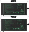 50W Heizmatte Pflanzen mit Thermostat - Schnelle Erwärmung, Feuerschutz, Wärmematte zur Keimung und Temperatur-Regulierung, ideal für Sämlinge, Haustiere und Reptilien (2er Pack) - Thumbnail 1