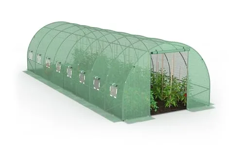 TERRE JARDIN 24 m² großes Gartentunnelgewächshaus mit verstärkter Plane – Bild 9