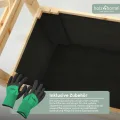 holz4home® Pflanzkasten mit Rankgitter & Dachregal I Aus Tannenholz inkl. Vlieseinlage & Gartenhandschuhe I Blumenkasten mit Spalier für Garten Terrasse I Hochbeet mit Rosenbogen Balkonkasten (M) - Thumbnail 5