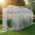 ONBEST stabiles Aluminium Gewächshaus mit Dachfenster – Garten Frühbeet ideal für die Anzucht von Tomaten Blumen – vielseitig nutzbar als Treibhaus, Tomatengewächshaus Pflanzenhaus (XXL) - Thumbnail 1