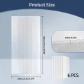UMIG Polycarbonat-Gewächshausplatten, doppelwandig, wasserdicht, UV-geschützt, gewellte Kunststoff-Dachplatten, transparente Ersatzplatten für Gewächshaus, Outdoor, Pflanze, 100 x 60 x 0,8 cm, 6 Stück - Thumbnail 2