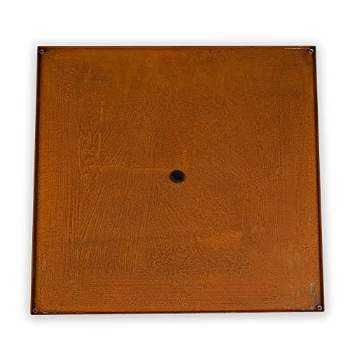 Köhko® Designer Bodenplatte für Pflanzrahmen aus Cortenstahl als Bausatz QUADER 100x100cm – Bild 7