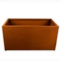 Köhko® Designer Bodenplatte für Pflanzrahmen aus Cortenstahl als Bausatz QUADER 120x50cm - Thumbnail 10