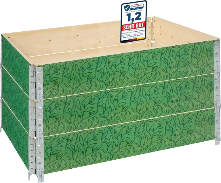 naturbelassene Hochbeete für Garten Palettenrahmen 120x80x20 cm Hochbeet Holz 3 Stück steckbar stapelbar faltbar für Pflanzen Blumen Kräuter Obst und Gemüse Anthrazit GD-0075 – Bild 8