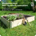 naturbelassene Hochbeete für Garten Palettenrahmen 120x80x20 cm Hochbeet Holz 3 Stück steckbar stapelbar faltbar für Pflanzen Blumen Kräuter Obst und Gemüse Anthrazit GD-0075 - Thumbnail 6