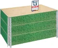 naturbelassene Hochbeete für Garten Palettenrahmen 120x80x20 cm Hochbeet Holz 3 Stück steckbar stapelbar faltbar für Pflanzen Blumen Kräuter Obst und Gemüse Anthrazit GD-0075 - Thumbnail 8