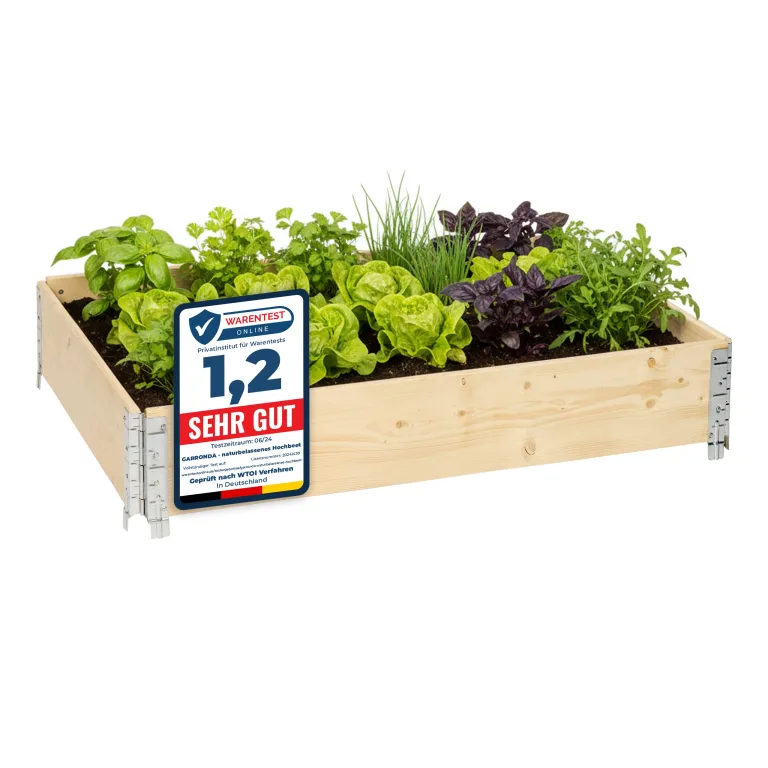 Garronda Hochbeete für Garten Palettenrahmen 120x80x20 cm Hochbeet Holz 2 Stück steckbar stapelbar faltbar für Pflanzen Blumen Kräuter Obst und Gemüse Braun GD-0075 – Bild 8