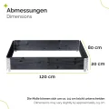 Garronda Hochbeete für Garten Palettenrahmen 120x80x20 cm Hochbeet Holz 1 Stück steckbar stapelbar faltbar für Pflanzen Blumen Kräuter Obst und Gemüse Anthrazit GD-0075 - Thumbnail 2