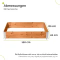 Garronda Hochbeete für Garten Palettenrahmen 120x80x20 cm Hochbeet Holz 3 Stück steckbar stapelbar faltbar für Pflanzen Blumen Kräuter Obst und Gemüse Braun GD-0075 - Thumbnail 2