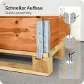 Garronda Hochbeete für Garten Palettenrahmen 120x80x20 cm Hochbeet Holz 3 Stück steckbar stapelbar faltbar für Pflanzen Blumen Kräuter Obst und Gemüse Braun GD-0075 - Thumbnail 3