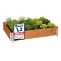 Garronda Hochbeete für Garten Palettenrahmen 120x80x20 cm Hochbeet Holz 1 Stück steckbar stapelbar faltbar für Pflanzen Blumen Kräuter Obst und Gemüse Braun GD-0075 - Thumbnail 1
