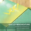 Outsunny Ersatzfolie Ersatzabdeckung mit Rolltür, Gewächshausfolie mit UV-Schutz, Seitenfenster, PE-Folie für Tunnelgewächshaus, Grün 140 x 213 x 190 cm - Thumbnail 4
