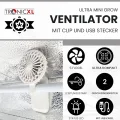 2 Stück Mini USB Ventilator Grow mit Clip Klipp Klemme Klemmventilator I Clipventilator für Zimmergewächshaus Gewächshaus klein Growbox - Thumbnail 2