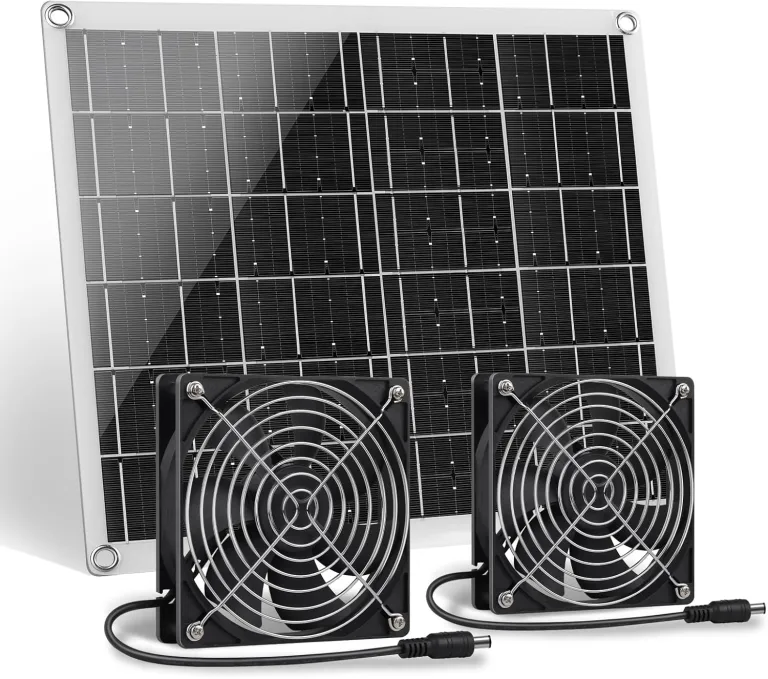 Solar Ventilator, 15W Solarpanel Ventilator mit Zwei IP67 Wasserdicht für Kleine Hühnerställe, Gewächshäuser, Schuppen, Tierhäuser, Ansaug- oder Abluft – Bild 1