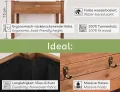 Hochbeet aus Holz für Garten Balkon Terrasse, Pflanzkasten Bausatz rechteckig schmal mit Vlies-Folie, Kräuterbeet Pflanzenkasten deko, dunkel-braun - Thumbnail 3