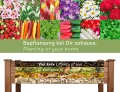 Hochbeet aus Holz für Garten Balkon Terrasse, Pflanzkasten Bausatz rechteckig schmal mit Vlies-Folie, Kräuterbeet Pflanzenkasten deko, dunkel-braun - Thumbnail 5