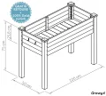 needs&wants® Hochbeet aus Holz für Garten Balkon Terrasse, Pflanzkasten Bausatz rechteckig schmal mit Vlies-Folie, Kräuterbeet Pflanzenkasten deko, weiß - Thumbnail 7