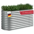 STEELSØN Hydra Hochbeet Metall – ovaler Pflanzenkasten 240x80x80 cm – Gemüsebeet Anthrazit – Beet für Garten & Balkon – Pflanzenbeet aus verzinktem Stahl – Kräuterbeet – Gartenbeet mit Kantenschutz - Thumbnail 10