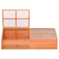 Homgoday Holz Gewächshaus 180x57x62 cm mit PC-Platten, für Kräuter und Setzlinge schützen Model170648 - Thumbnail 2