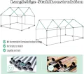 Gewächshaus Foliengewächshaus 3x2x2m Gartengewächshäuser mit Fernster und Tür Treibhaus Tomatengewächshaus Tomatenhaus für Garten Pflanze, Grün - Thumbnail 8