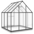 Rantry Gewächshaus-Rahmen mit anthrazitfarbenem Sockel, 169 x 169 x 202 cm, aus Aluminium, Dekoration für Möbel, für Innen- und Außenbereiche, für Wohnzimmer, Büro - Thumbnail 5