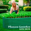 1 Stück Hochbeet Metall 180x90x60 cm Verzinkter Stahl Pflanzkübel Blumenkasten Garten Pflanzkasten Gemüsebeet Gartenbeet Pflanzbeet verzinkte Gartenkisten für den Außenbereich (180*90*60 cm) (Grün) - Thumbnail 3