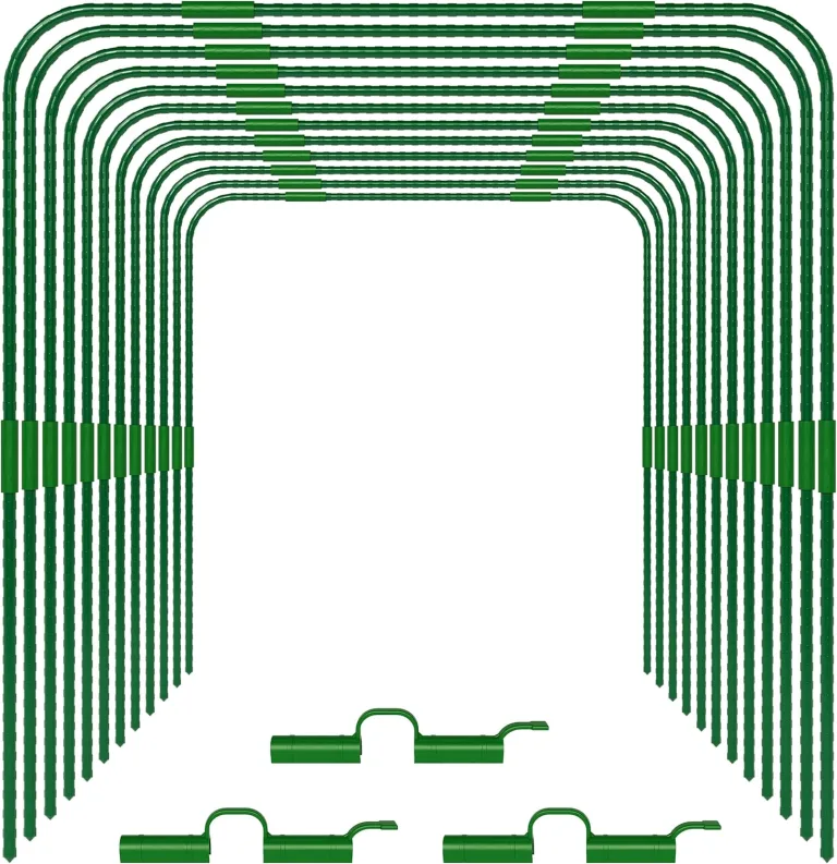 TTL GARDEN Vario 100 6xTunnelbogen System - 6er Set Folientunnel Bögen H 106 x B 108 cm zur Beetabdeckung - 4 mögliche Größen - rostfreie Stahl Tunnelbögen kunststoffbeschichtet + 30 Halteclips – Bild 8