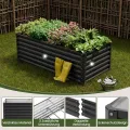 Amopatio Hochbeet Metall 2er-Set, Pflanzbeet Hochbeete für Garten, 180x90x60 cm, Hochbeete-kit 970 L für Gemüse Blumen Sukkulenten Kräuter, Blumenbeet & Pflanzentrog, Verzinkter Stahl, Schwarz - Thumbnail 9
