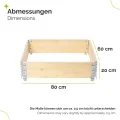 Garronda naturbelassene Hochbeete für Garten Palettenrahmen Hochbeet Holz steckbar stapelbar faltbar für Pflanzen Blumen Kräuter Obst und Gemüse Natural 2 Stück 80x60x20 cm GD-0141 - Thumbnail 2