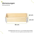 Garronda naturbelassene Hochbeete für Garten Palettenrahmen Hochbeet Holz steckbar stapelbar faltbar für Pflanzen Blumen Kräuter Obst und Gemüse Natural 1 Stück 80x30x20 cm GD-0141 - Thumbnail 2