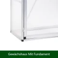 Aluminium Gewächshaus Beistell Tomatengewächshaus klein Dreitürig Treibhaus 182x52x190 cm - Thumbnail 6