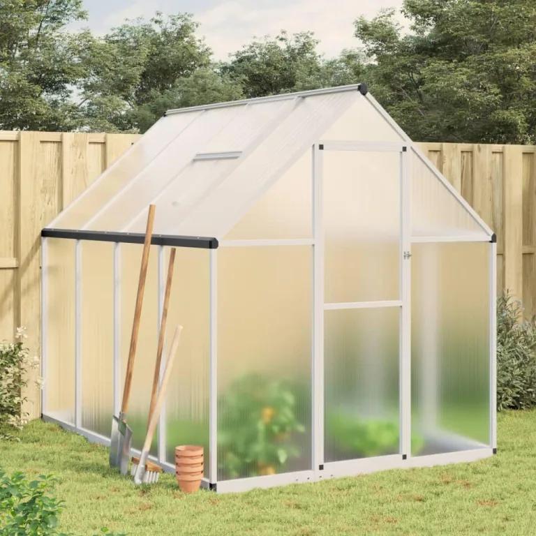 Rantry Gewächshaus für den Garten, Gestell Gewächshaus mit grünem Boden 169 x 169 x 202 cm aus Aluminium, Gewächshaus für den Garten, Gewächshaus für Pflanzen – Bild 10