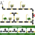 Bewässerungsarmaturen Kit für 1/2" Tropfschläuche für 13/16mm Bewässerungsschläuche 22Stk Gartenbewässerung Barbed Anschluss Bewässerungssystem Micro Drip Verbinder - Thumbnail 3