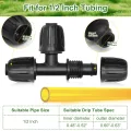 Bewässerungsarmaturen Kit für 1/2" Tropfschläuche für 13/16mm Bewässerungsschläuche 22Stk Gartenbewässerung Barbed Anschluss Bewässerungssystem Micro Drip Verbinder - Thumbnail 4
