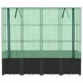 vidaXL Hochbeet mit Gewächshausabdeckung Rattanoptik 160x40x153 cm - Thumbnail 6