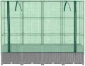 vidaXL Hochbeet, Pflanzkasten mit Gewächshaus-Aufsatz, Frühbeet für Balkon Garten Terrasse, Gemüsebeet Blumenbeet Pflanzbeet, Rattan-Optik - Thumbnail 8