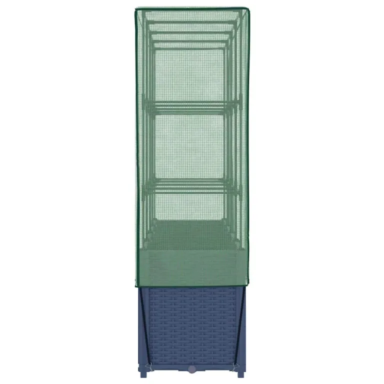 vidaXL Hochbeet mit Gewächshausabdeckung Rattanoptik 160x40x153 cm – Bild 5