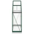 IKAYAA Gewächshaus Aluminium mit Fundament Gartenhaus Winterfest Gewächshaus Glas Glashaus Garten Tomatenhaus Frühbeet und Pflanzenhaus 169 x 58 x 202 cm Grün und transparent - Thumbnail 5
