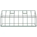 IKAYAA Gewächshaus Aluminium mit Fundament Gartenhaus Winterfest Gewächshaus Glas Glashaus Garten Tomatenhaus Frühbeet und Pflanzenhaus 445 x 169 x 195 cm Grün und transparent - Thumbnail 4