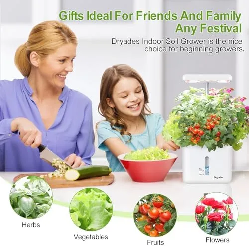 Indoor-Garten Kleines intelligentes Boden-Gartenbau System mit 17-Watt-LED-Wachstumslampe, Automatischer Timer, Selbstbewässernder Pflanztopf, Geschenkideen für Mütter und Frauen(Ohne Samen & Erde) – Bild 6