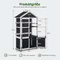 M MCombo Gartenschrank Holz Klein, Outdoor Gartenhaus Geräteschuppen Wetterfest, Gewächshaus für den Außenbereich Balkon Terrasse, 100 × 53 × 178 cm, 0111 (Anthrazitgrau) - Thumbnail 3