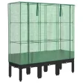 Hochbeet mit Gewächshaus-Aufsatz Pflanzkasten mit Gewächshaus Kräuterbeet Blumenbeet Pflanzenbeet Anzuchtbeet Frühbeet für Garten Gemüsebeet Wetterfest Gartenbeet Schwarz 120x40x140 cm PP - Thumbnail 2