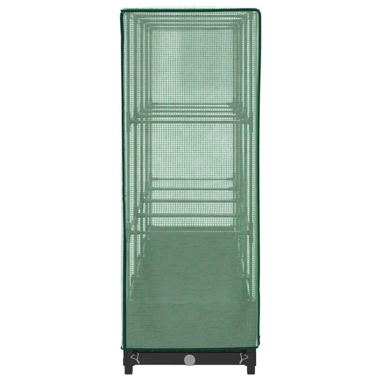 Hochbeet mit Gewächshaus-Aufsatz Anzuchtbeet Pflanzkasten mit Gewächshaus Gartenbeet Gemüsebeet Wetterfest Kräuterbeet Frühbeet für Garten Blumenbeet Pflanzenbeet Schwarz 160x40x123 cm PP – Bild 5