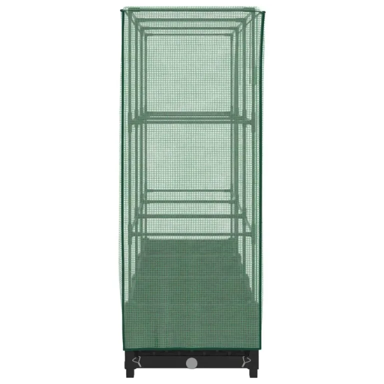 Hochbeet mit Gewächshaus-Aufsatz Pflanzenbeet Anzuchtbeet Pflanzkasten mit Gewächshaus Gartenbeet Gemüsebeet Wetterfest Kräuterbeet Frühbeet für Garten Blumenbeet Schwarz 120x40x123 cm PP – Bild 5